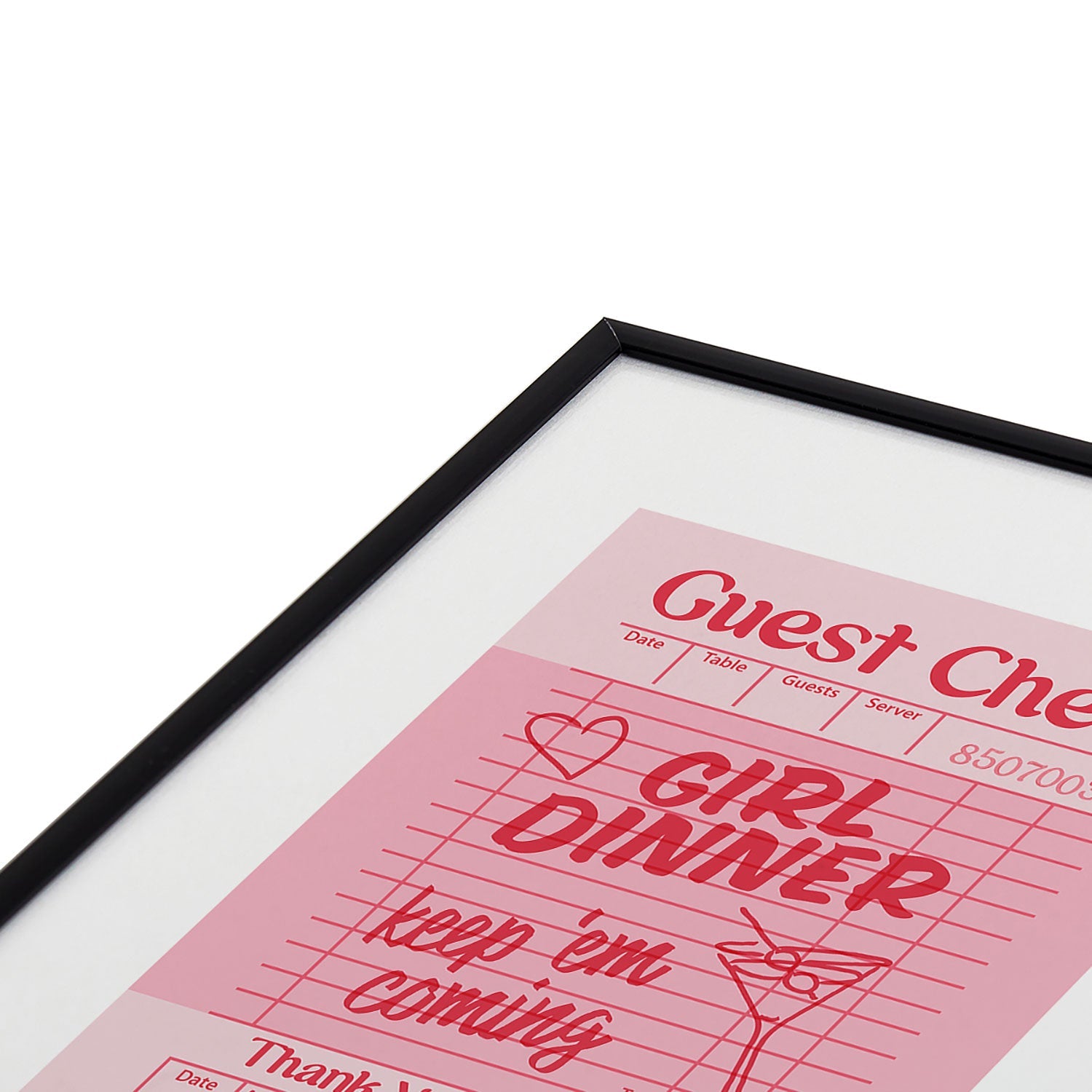 Heather Dutton Guest Check Keep Em Coming Metal Framed Art Print
