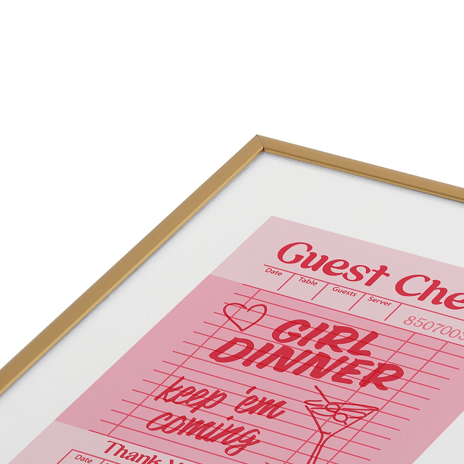 Heather Dutton Guest Check Keep Em Coming Metal Framed Art Print