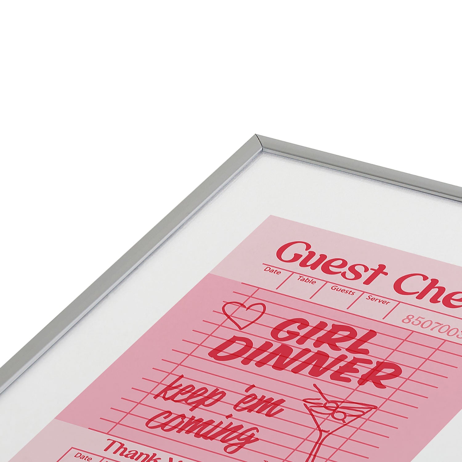 Heather Dutton Guest Check Keep Em Coming Metal Framed Art Print