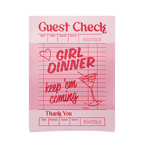 Heather Dutton Guest Check Keep Em Coming Poster