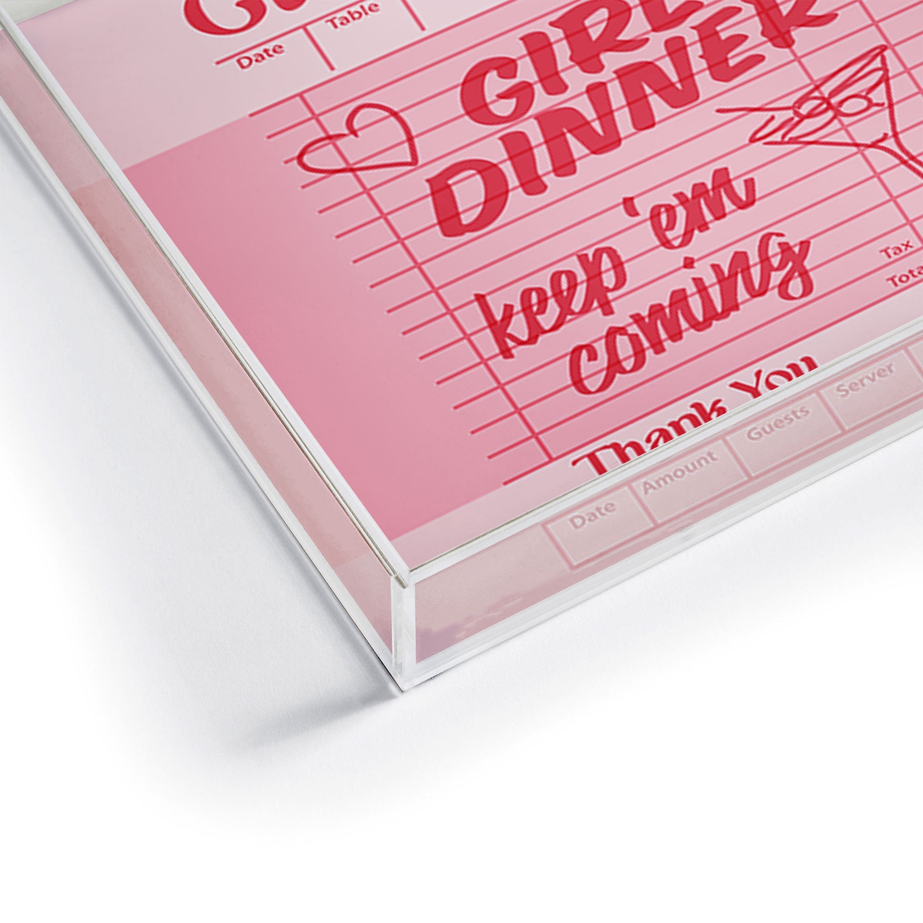 Heather Dutton Guest Check Keep Em Coming Acrylic Tray