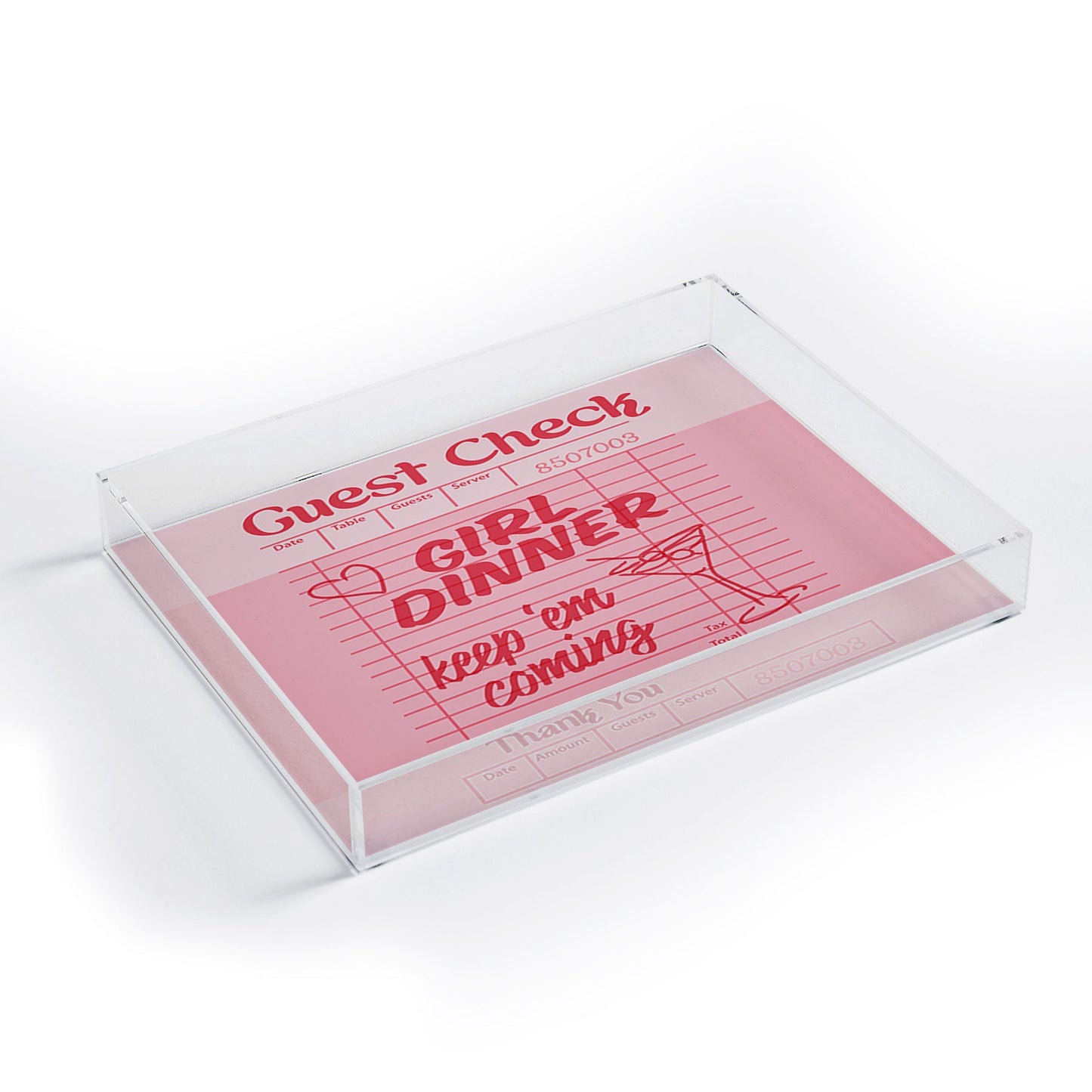 Heather Dutton Guest Check Keep Em Coming Acrylic Tray