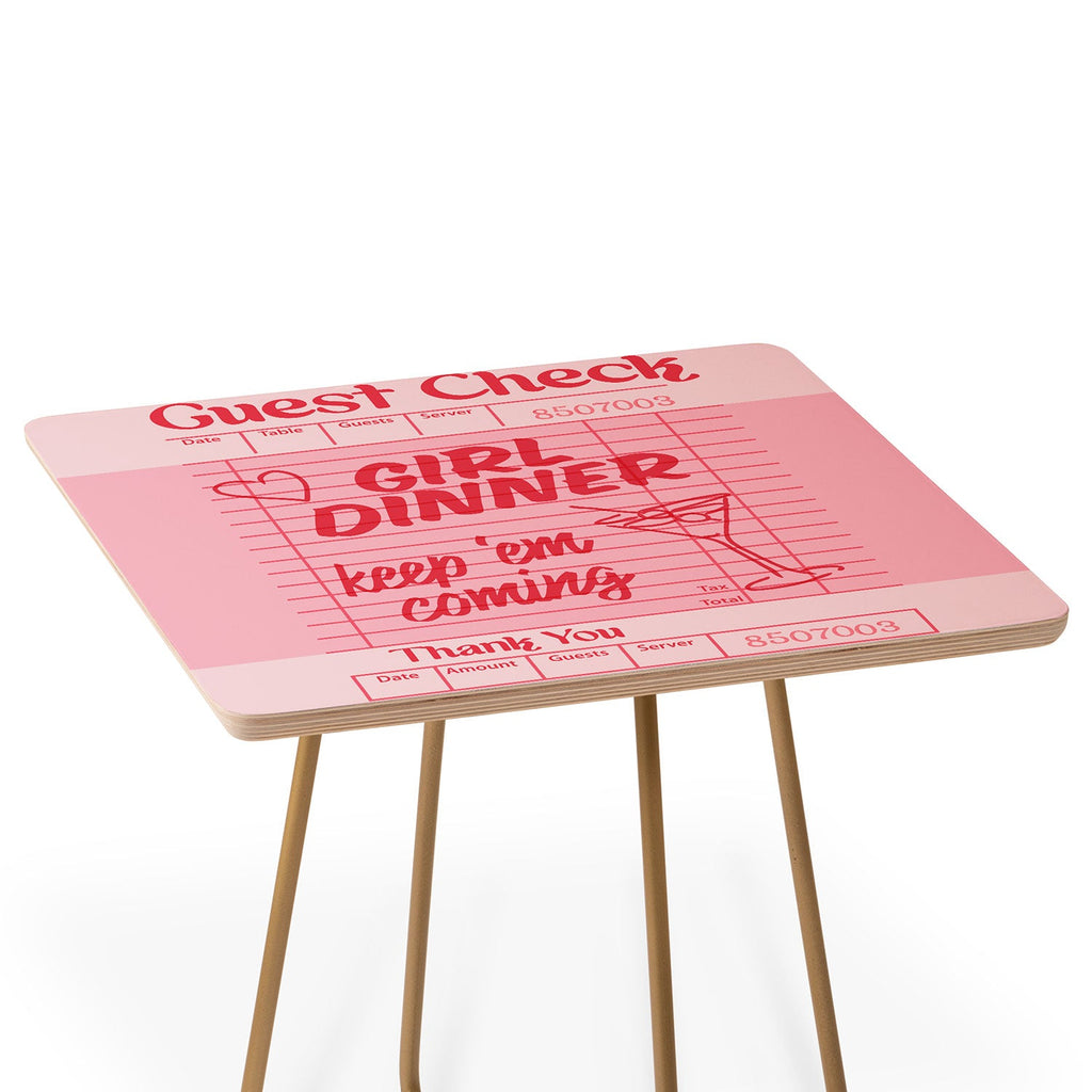 Heather Dutton Guest Check Keep Em Coming Side Table