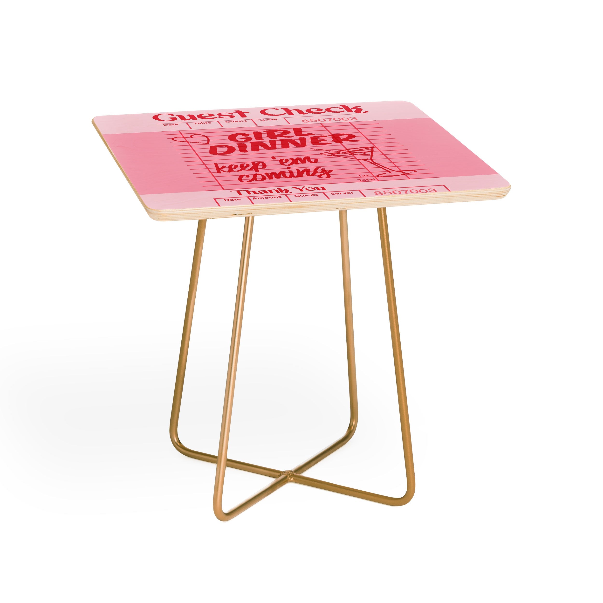 Heather Dutton Guest Check Keep Em Coming Side Table