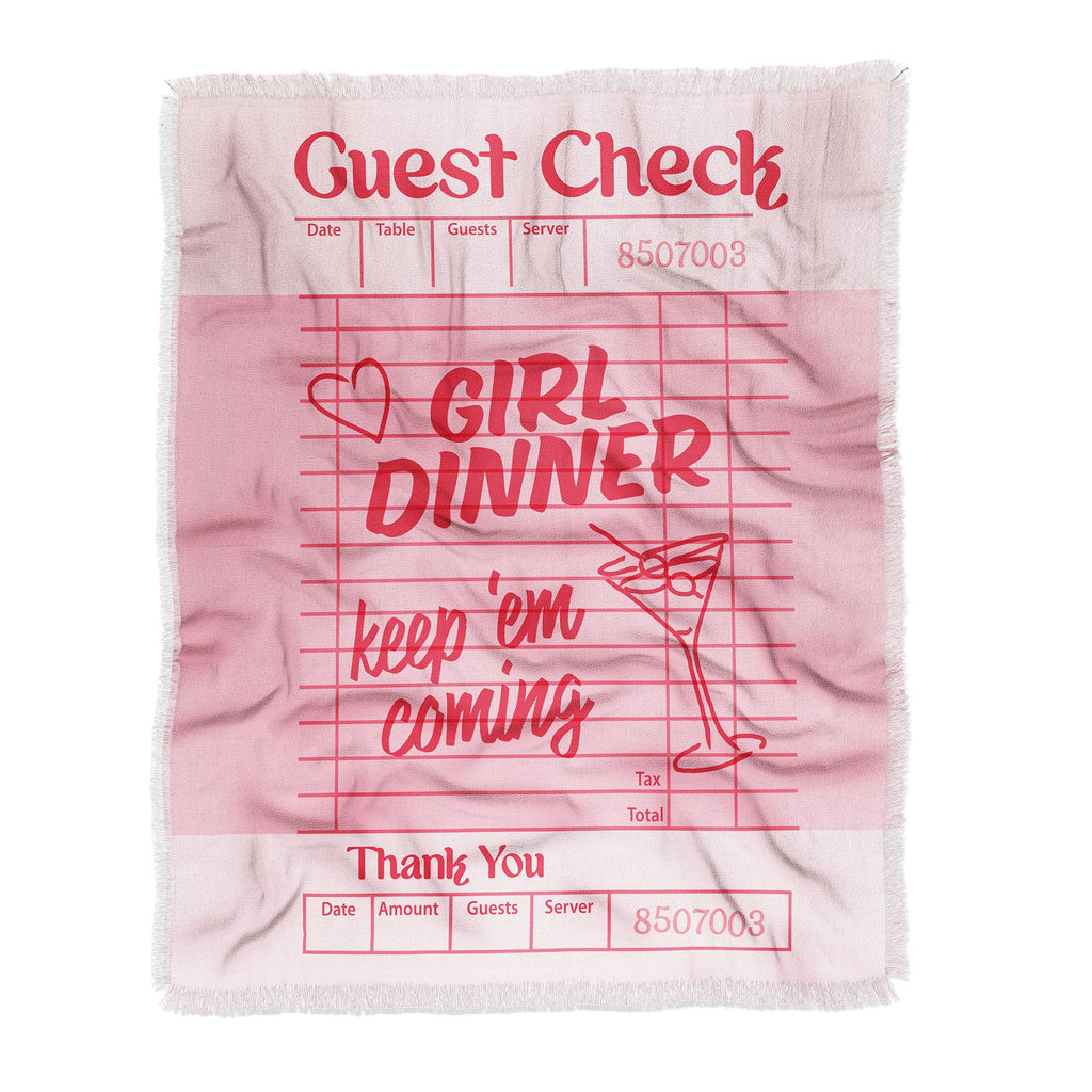 Heather Dutton Guest Check Keep Em Coming Throw Blanket
