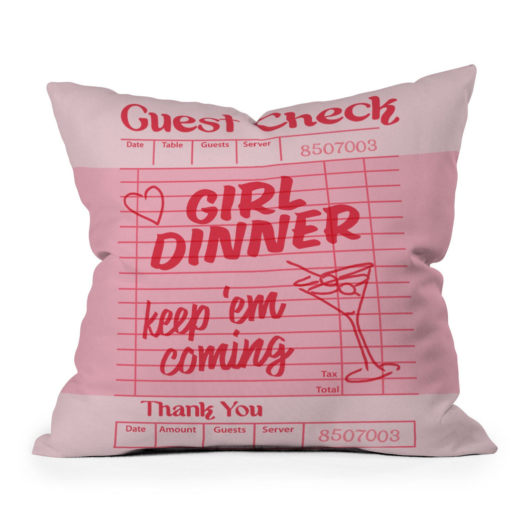 Heather Dutton Guest Check Keep Em Coming Outdoor Throw Pillow
