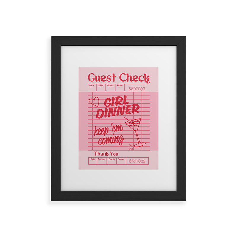 Heather Dutton Guest Check Keep Em Coming Framed Art Print