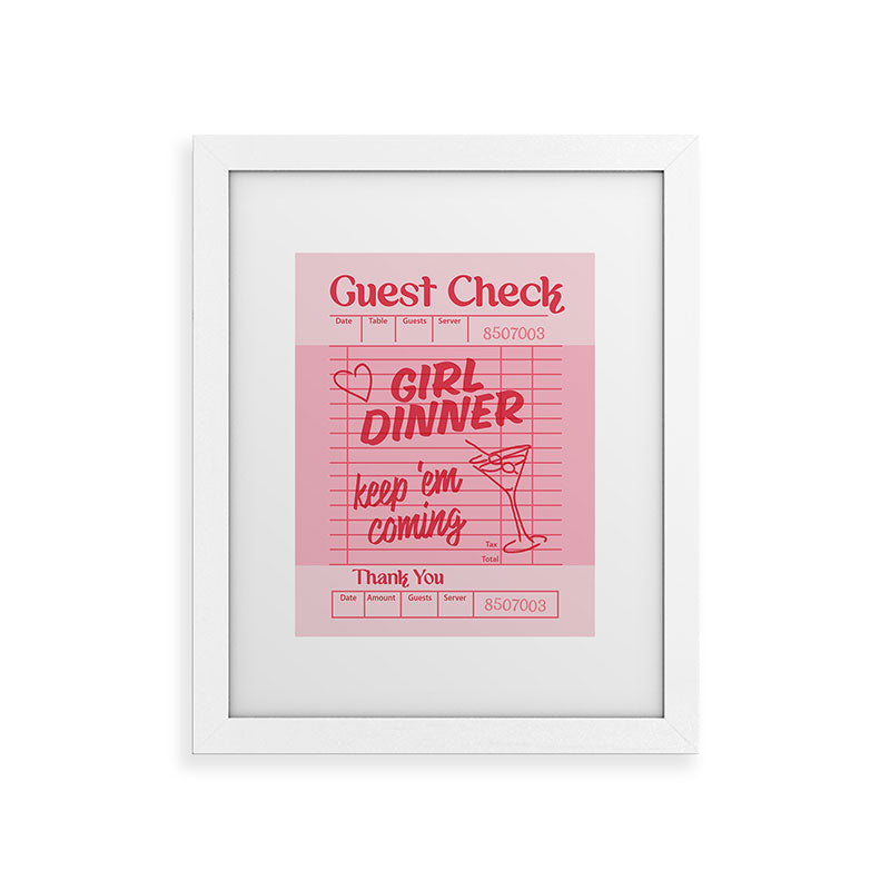 Heather Dutton Guest Check Keep Em Coming Framed Art Print