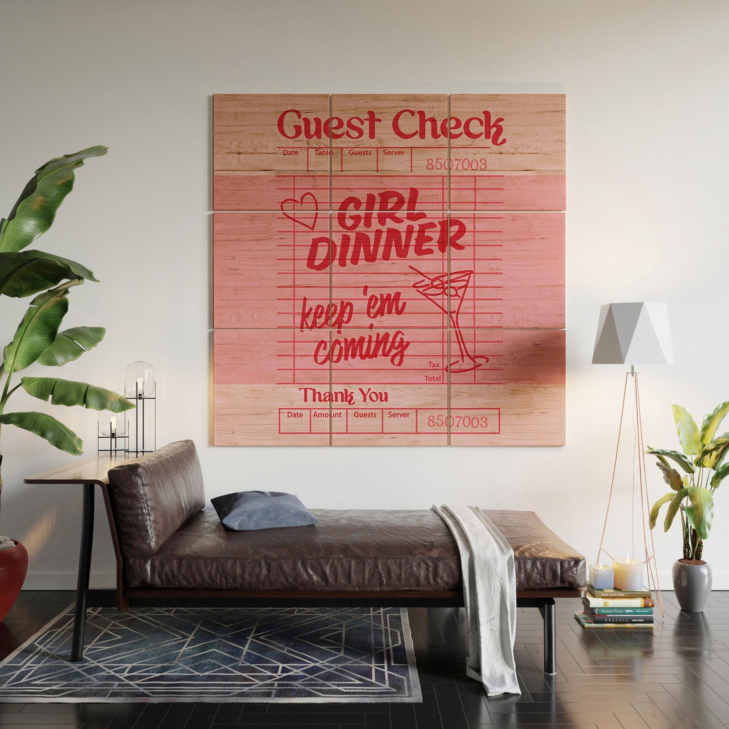 Heather Dutton Guest Check Keep Em Coming Wood Wall Mural