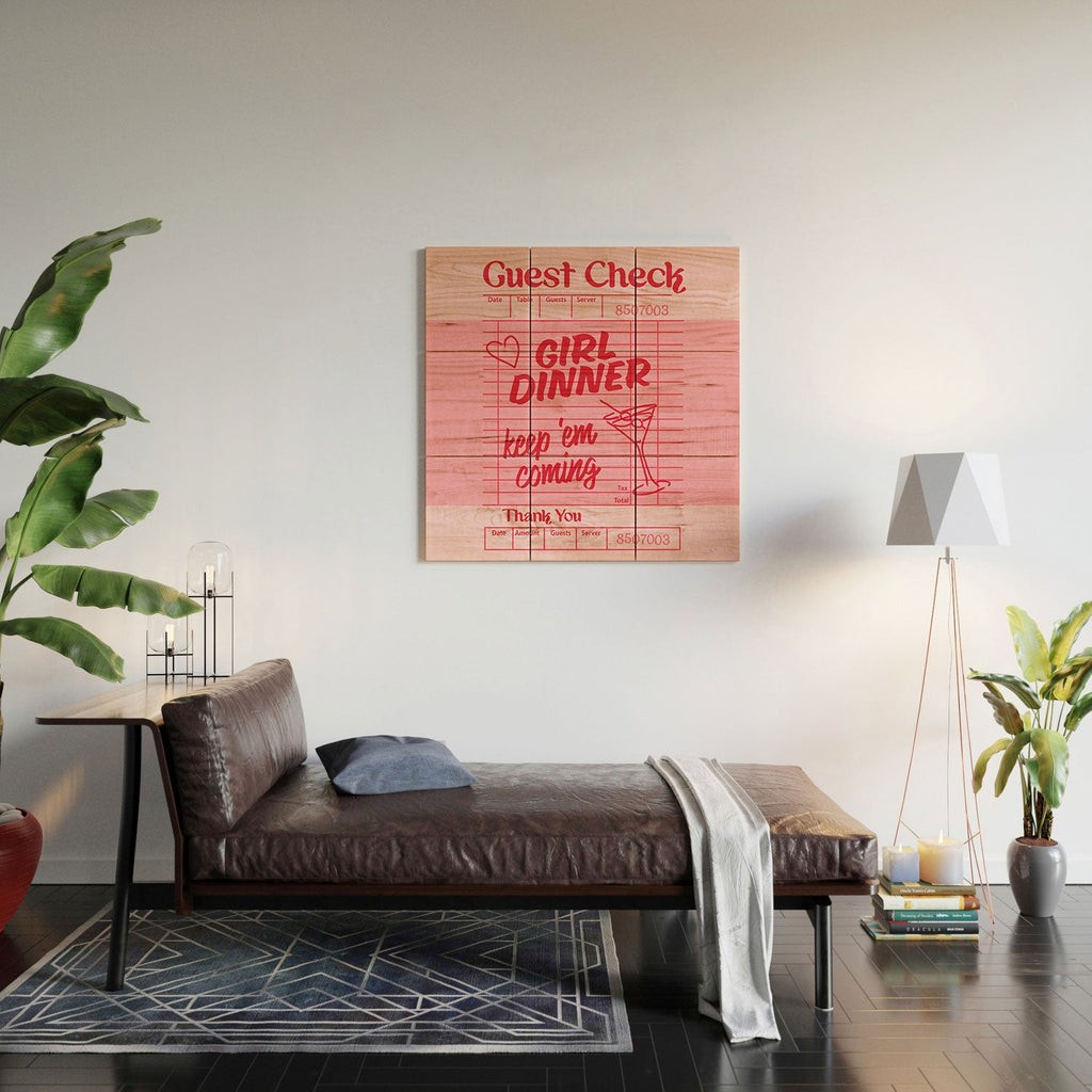 Heather Dutton Guest Check Keep Em Coming Wood Wall Mural
