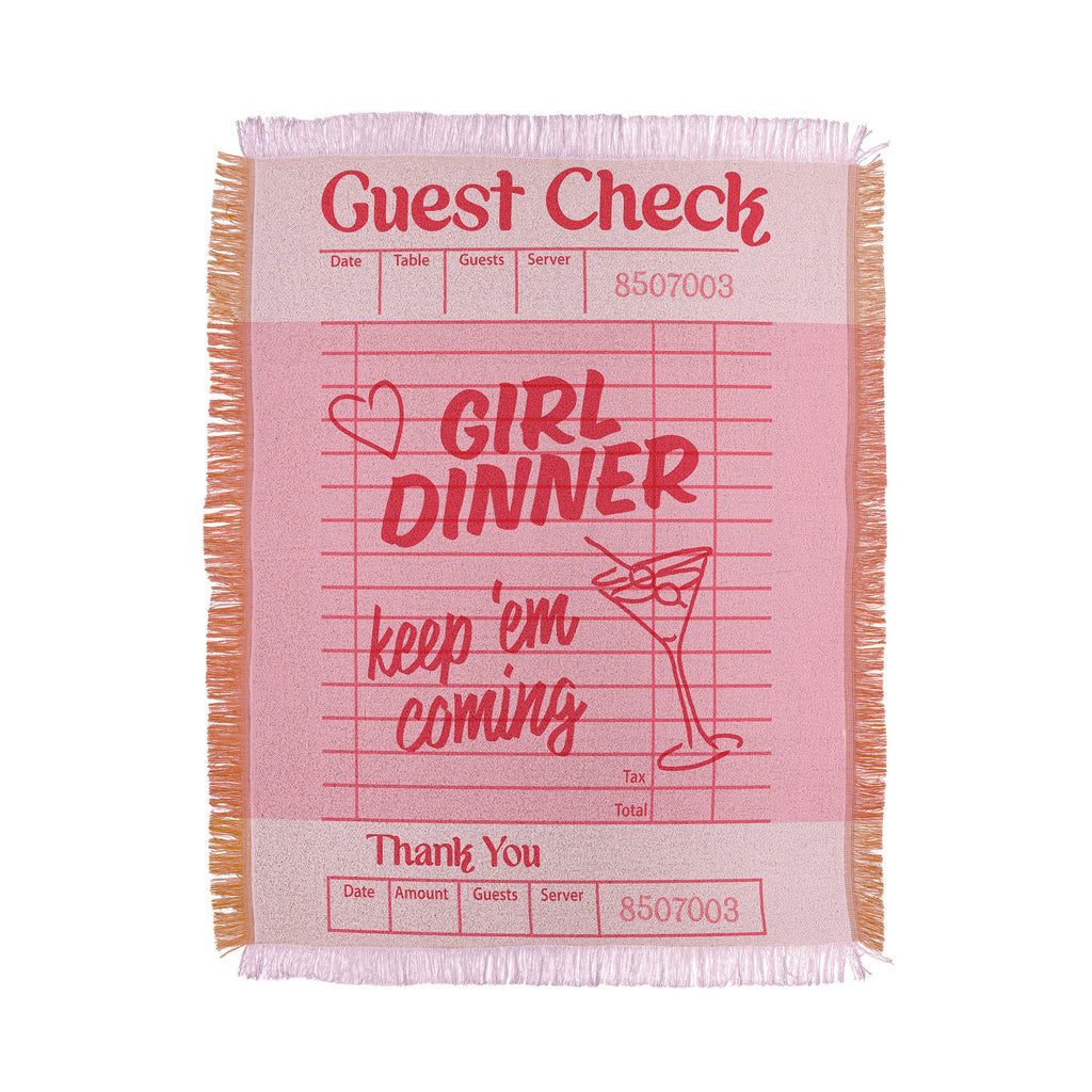 Heather Dutton Guest Check Keep Em Coming Throw Blanket