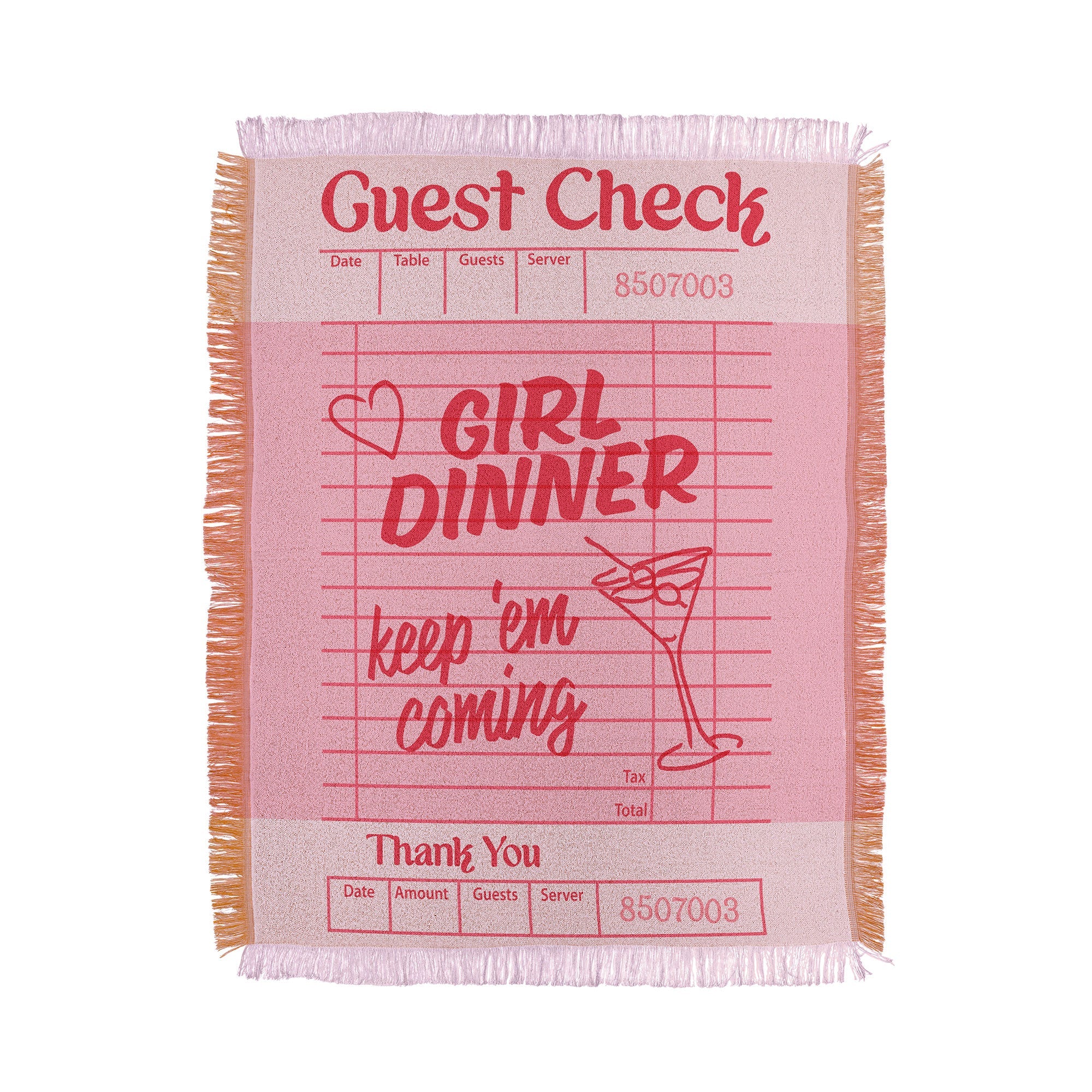 Heather Dutton Guest Check Keep Em Coming Throw Blanket