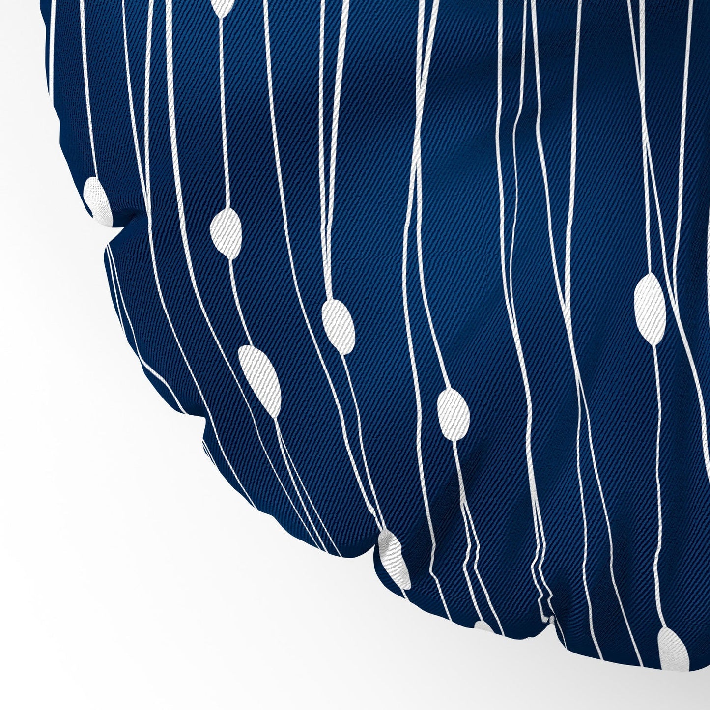 Heather Dutton Navy Entangled Floor Pillow Round