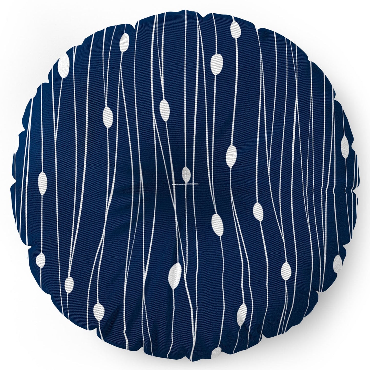 Heather Dutton Navy Entangled Floor Pillow Round