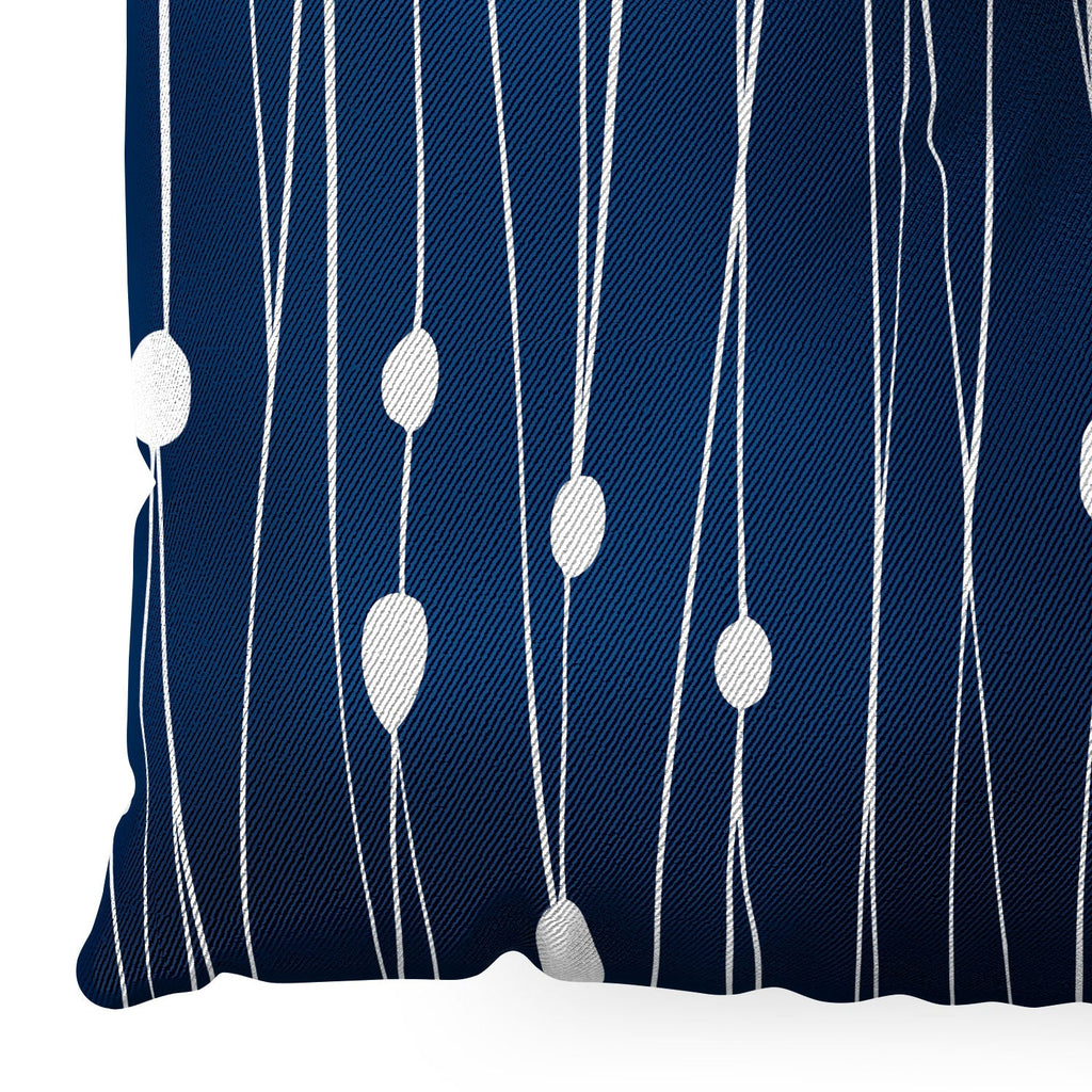 Heather Dutton Navy Entangled Floor Pillow Square