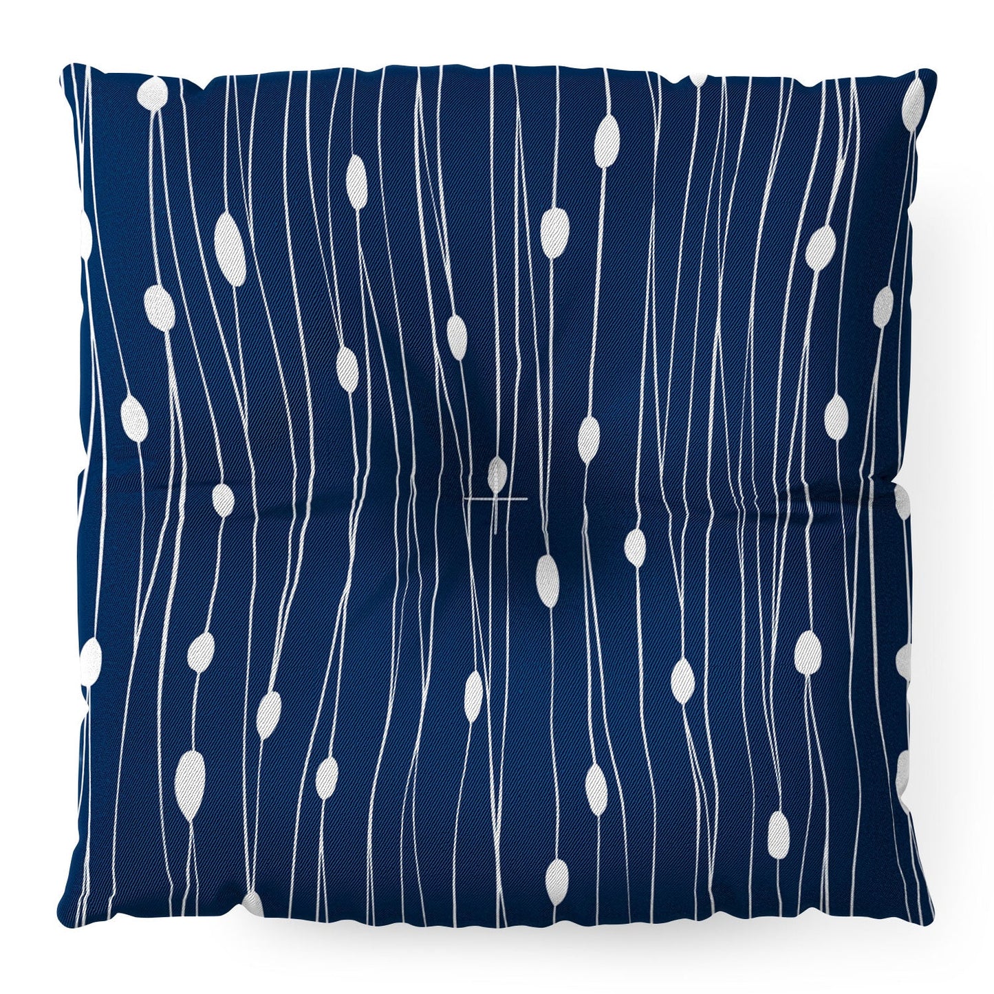 Heather Dutton Navy Entangled Floor Pillow Square