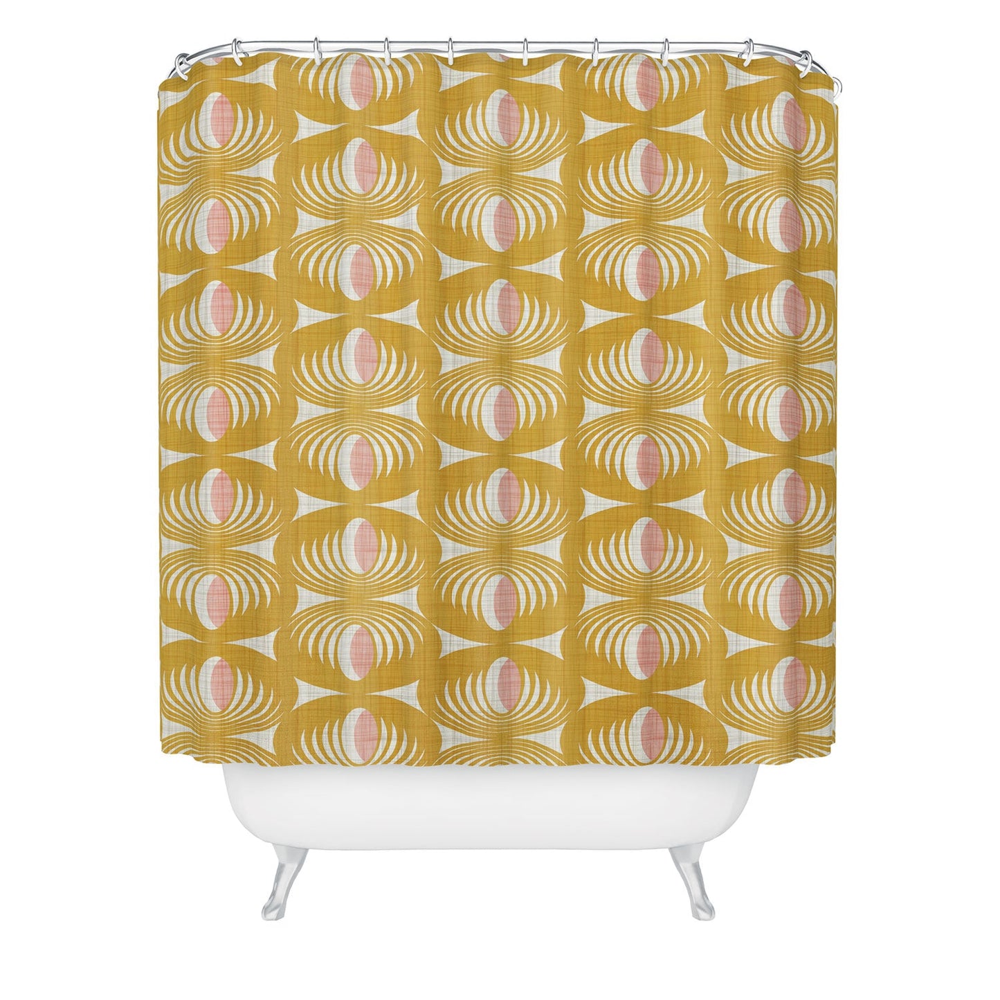 Heather Dutton Oculus Yellow Shower Curtain