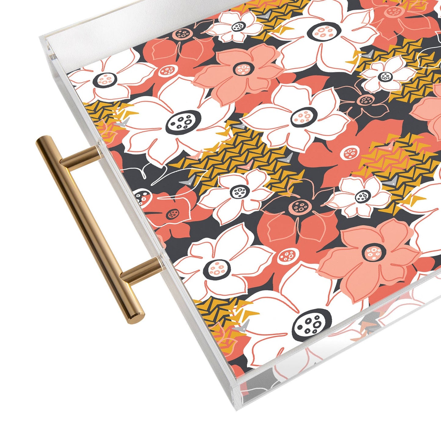 Heather Dutton Petals And Pods Lava Acrylic Tray