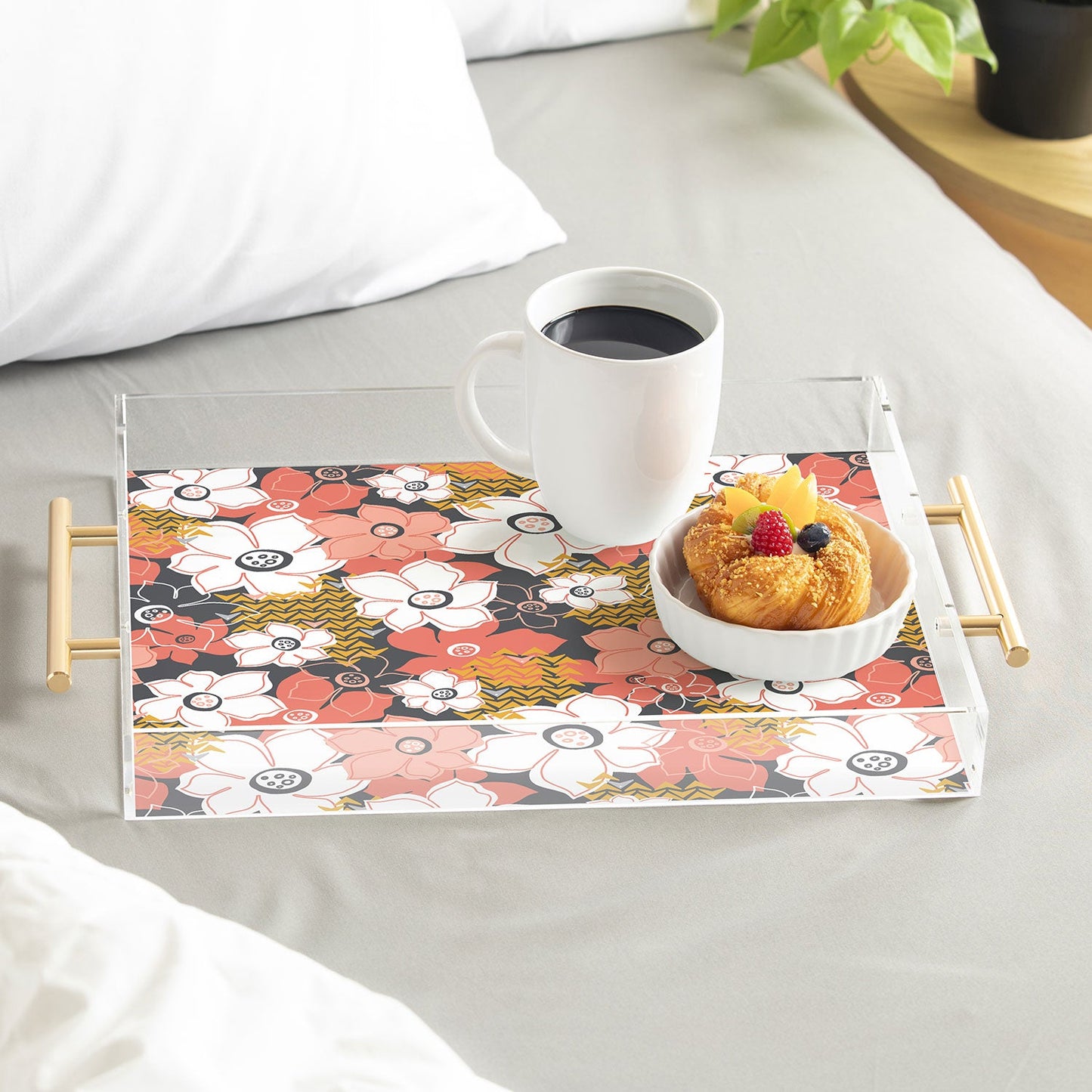 Heather Dutton Petals And Pods Lava Acrylic Tray