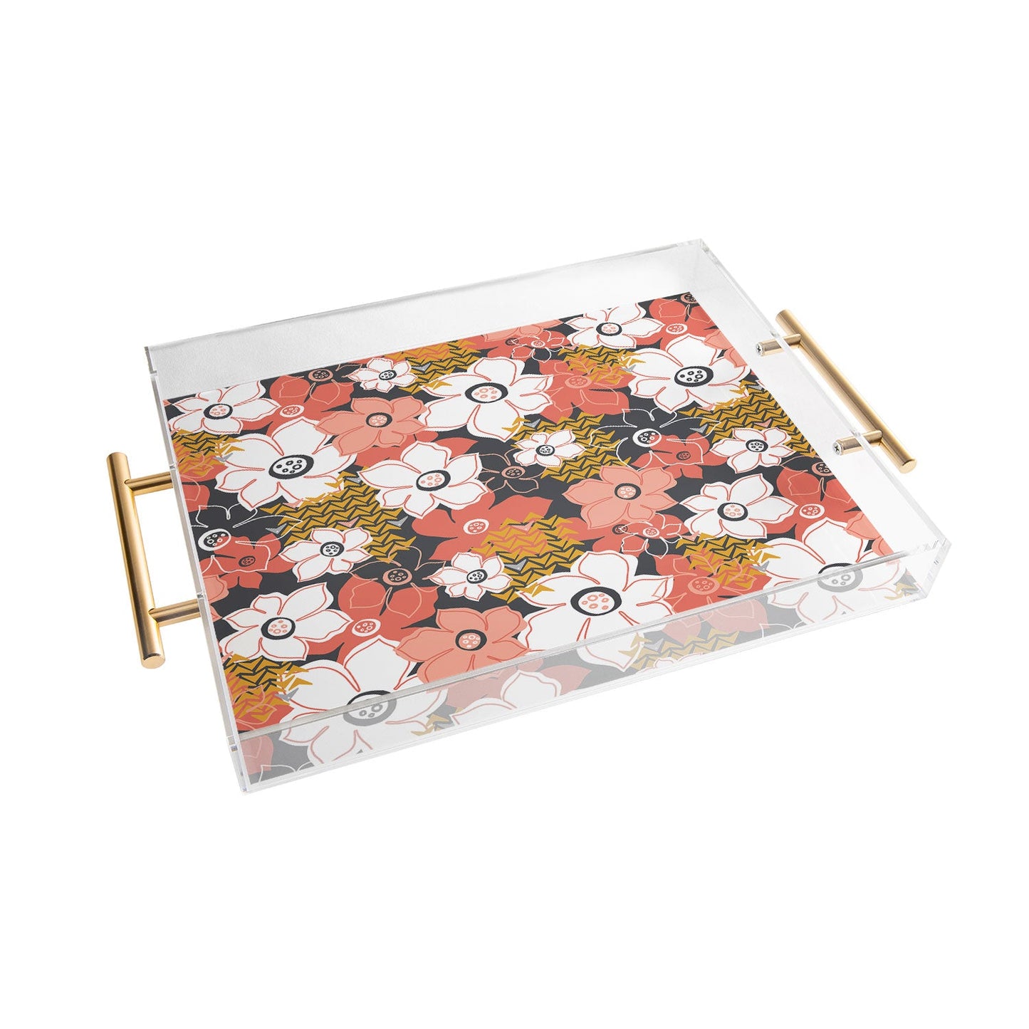 Heather Dutton Petals And Pods Lava Acrylic Tray