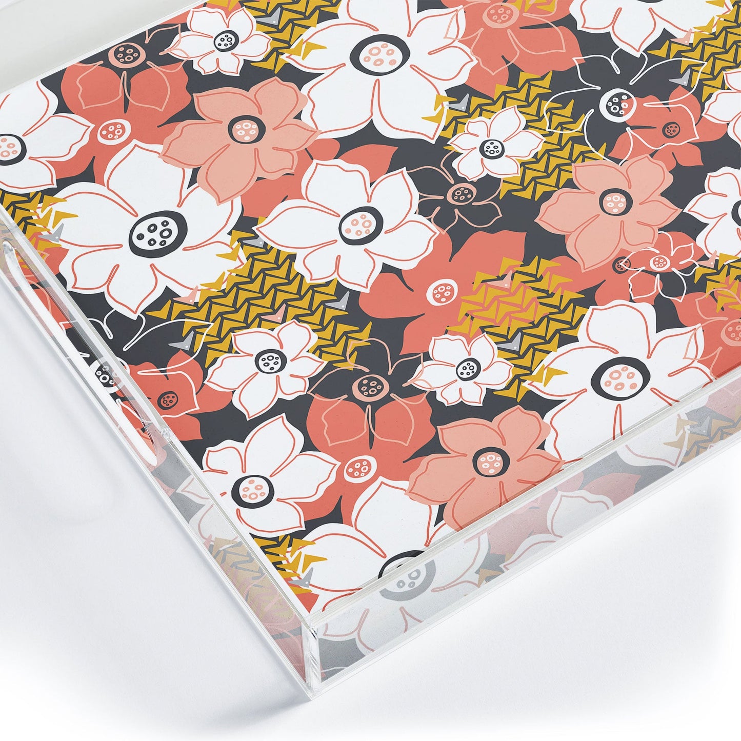 Heather Dutton Petals And Pods Lava Acrylic Tray