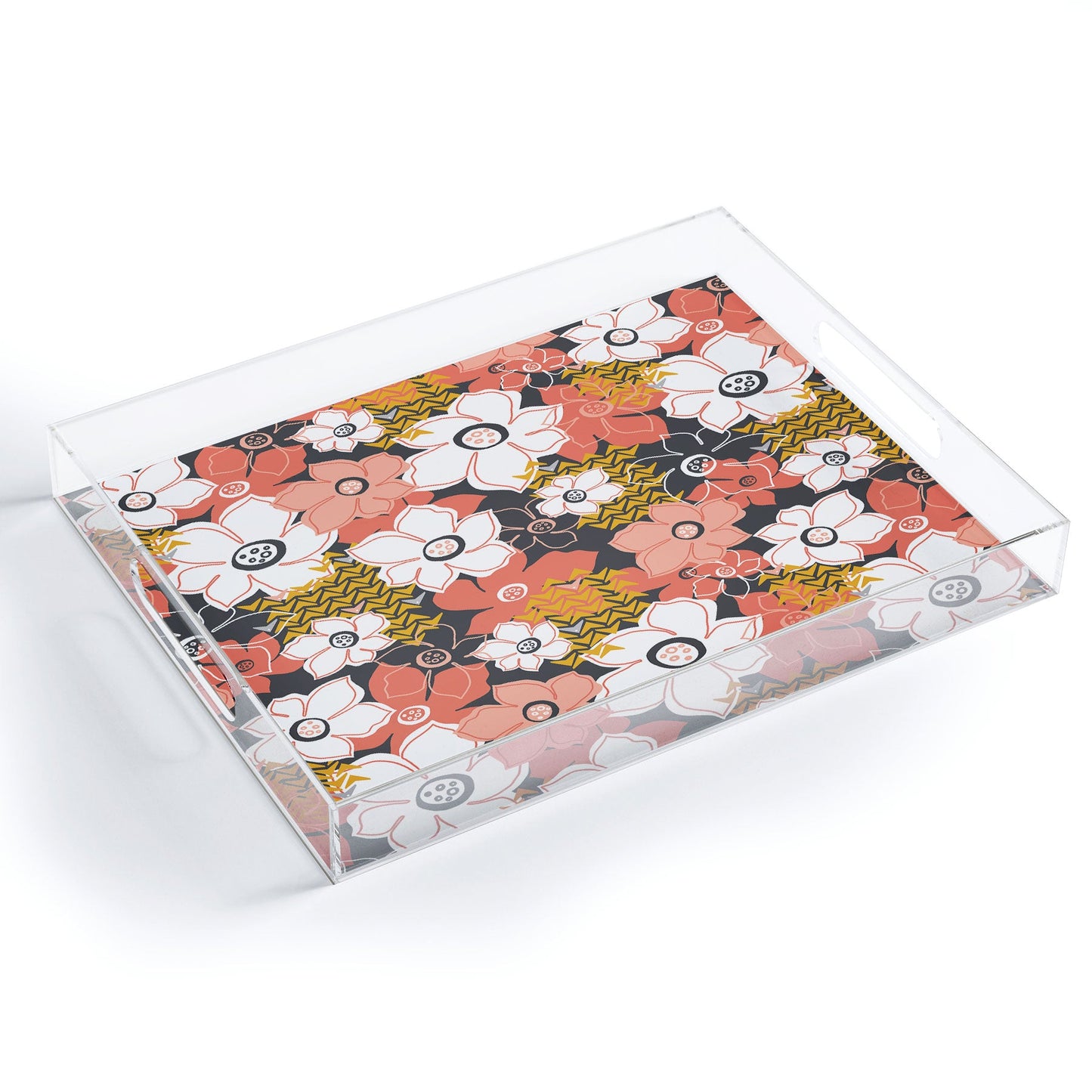 Heather Dutton Petals And Pods Lava Acrylic Tray