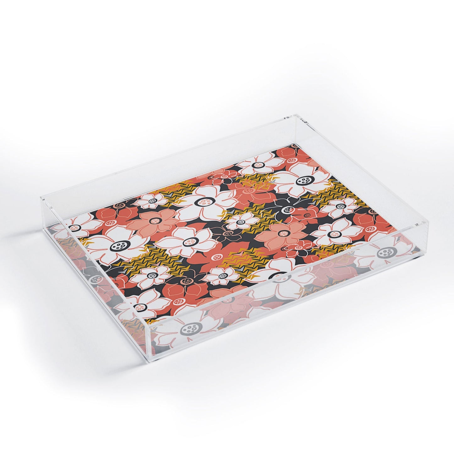 Heather Dutton Petals And Pods Lava Acrylic Tray