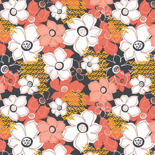 Heather Dutton Petals And Pods Lava Shower Curtain