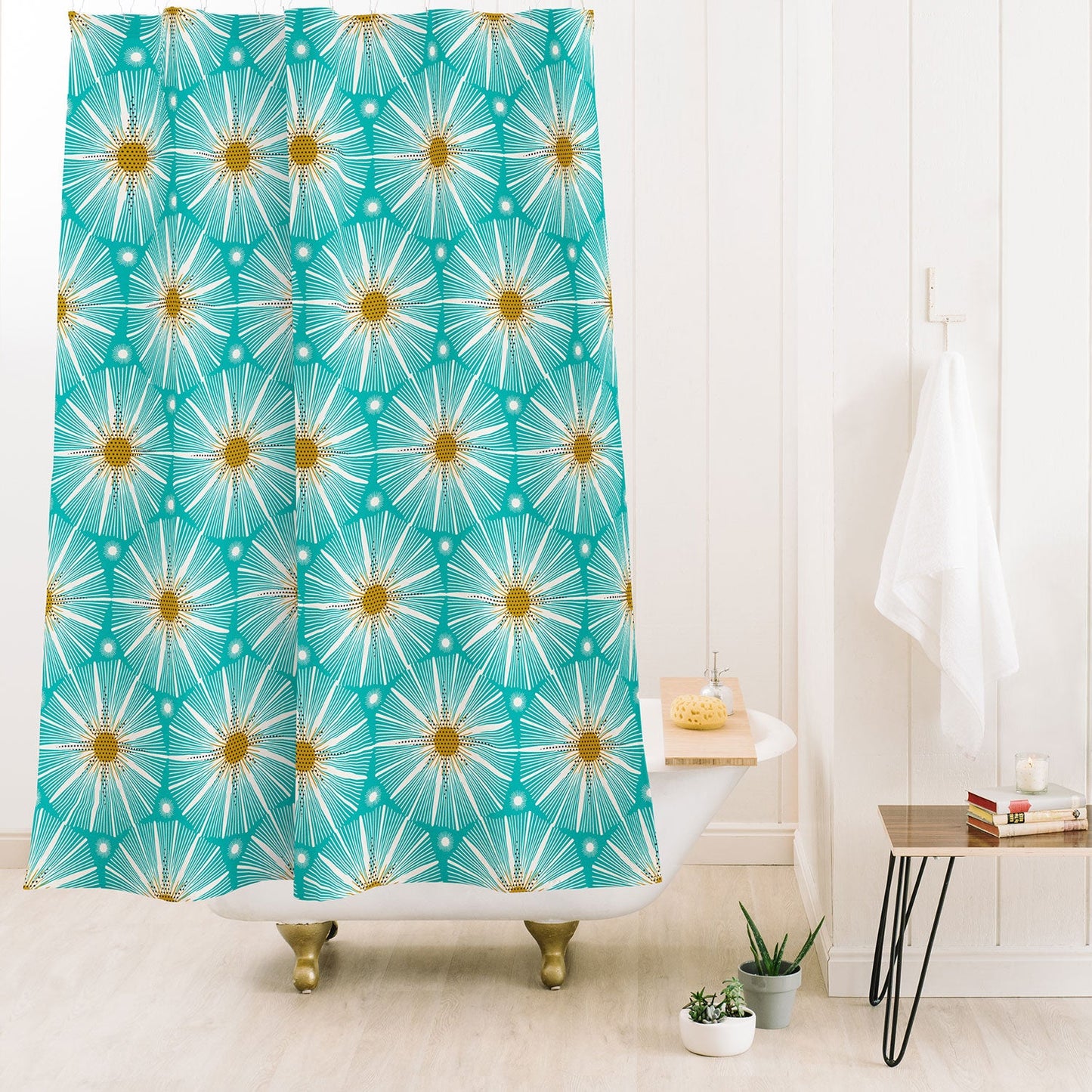 Heather Dutton Supernova Aqua Shower Curtain