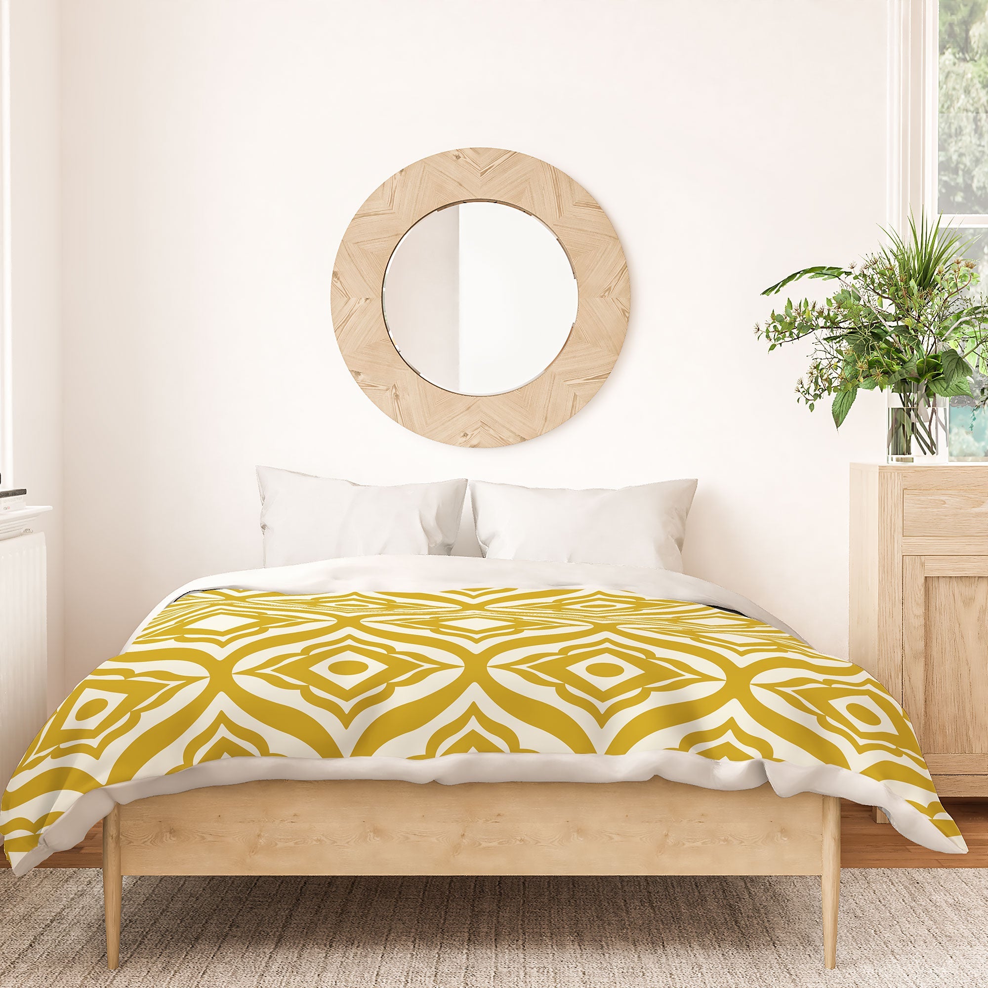 Heather Dutton Trevino Yellow Duvet Cover