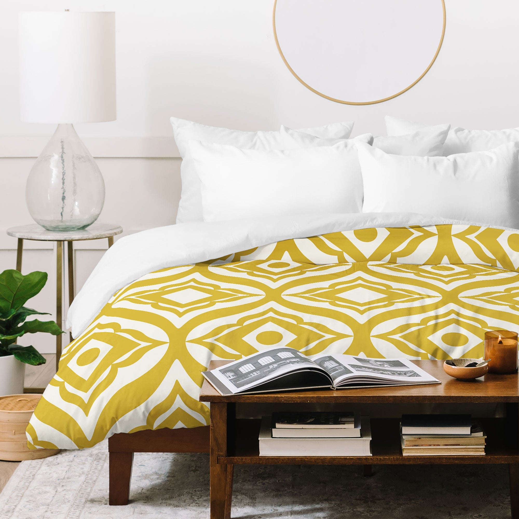Heather Dutton Trevino Yellow Duvet Cover