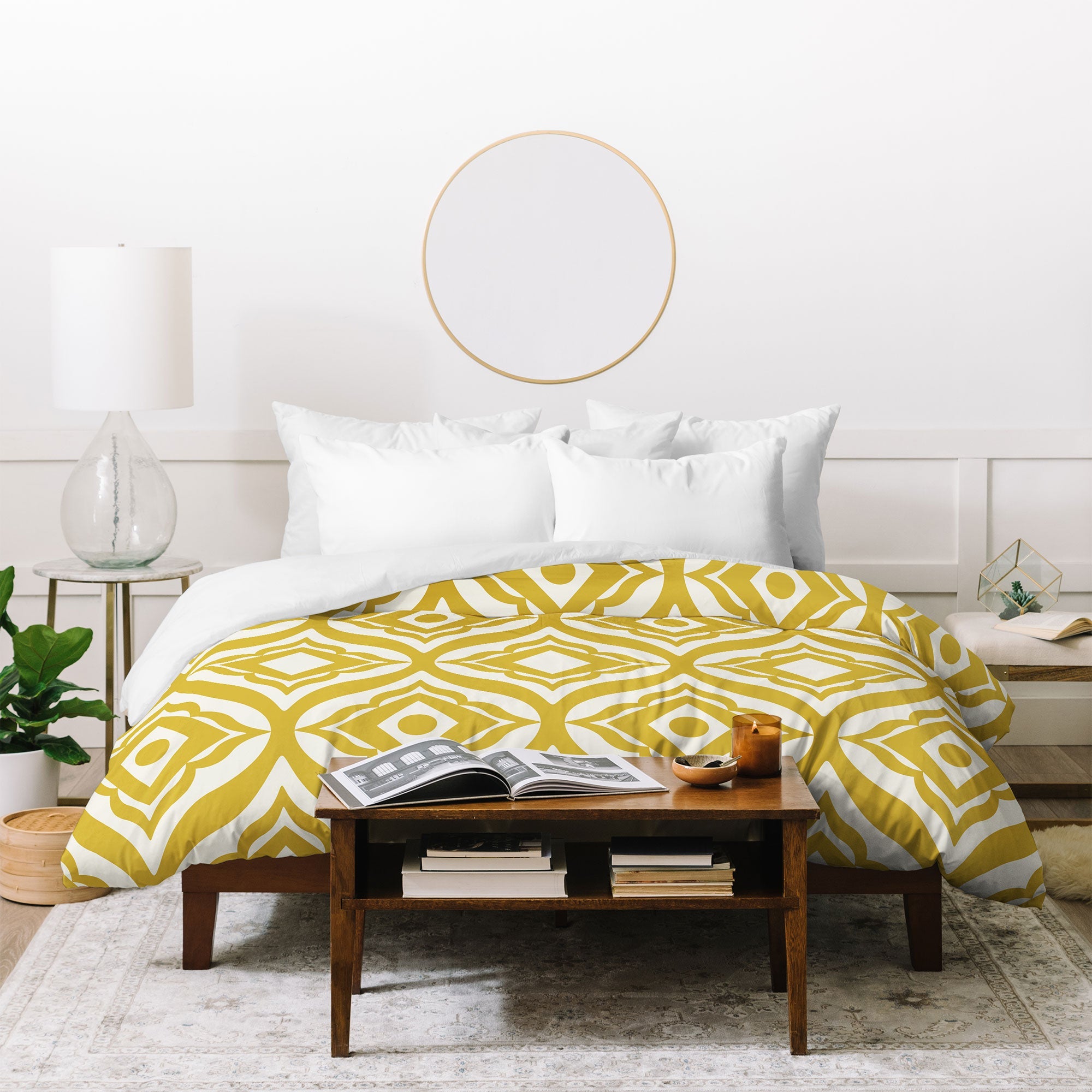 Heather Dutton Trevino Yellow Duvet Cover