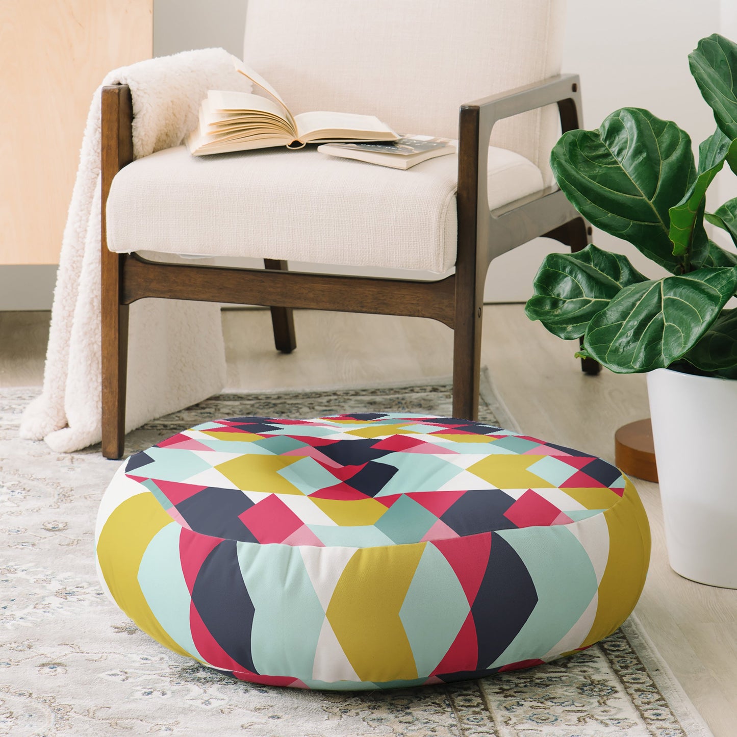 Heather Dutton Tribeca Nightlife Floor Pillow Round