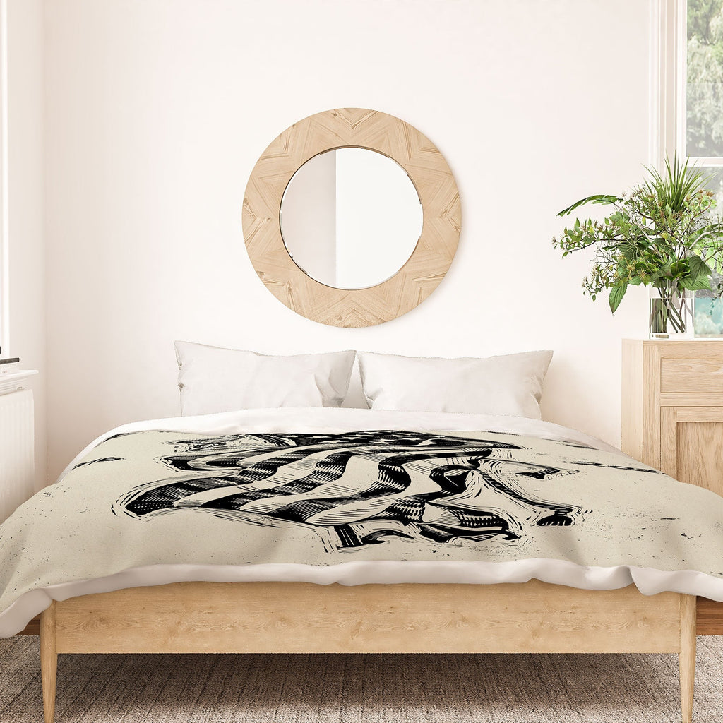 DENY Designs Let Freedom Ring Block Duvet Cover