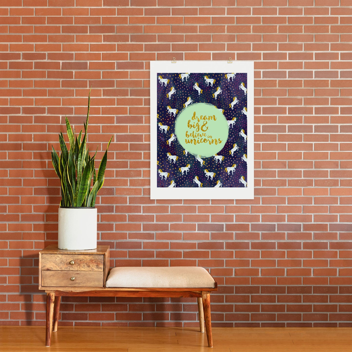 Hello Sayang Believe in Unicorns Art Print