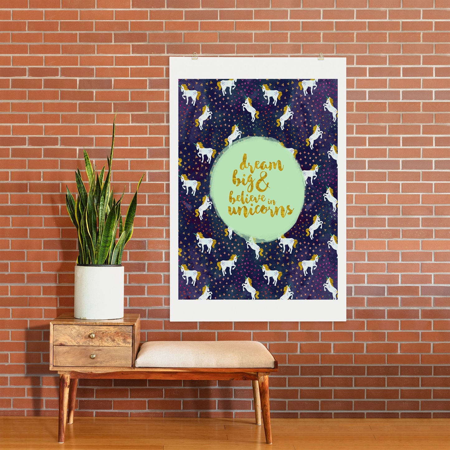 Hello Sayang Believe in Unicorns Art Print