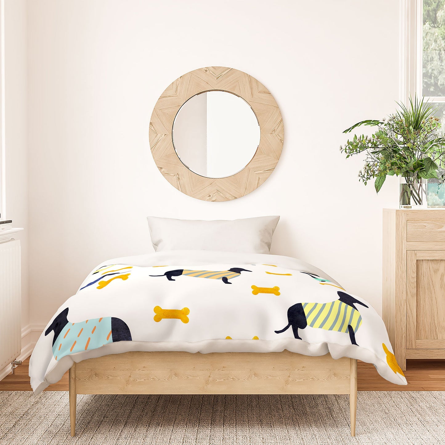Hello Sayang Doggies Duvet Cover
