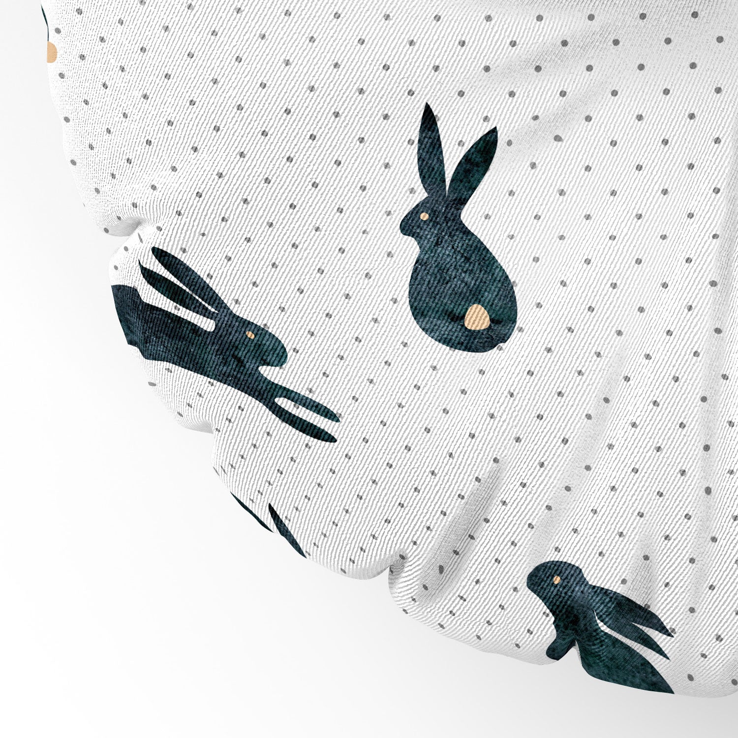 Hello Sayang Funny Bunnies Floor Pillow Round