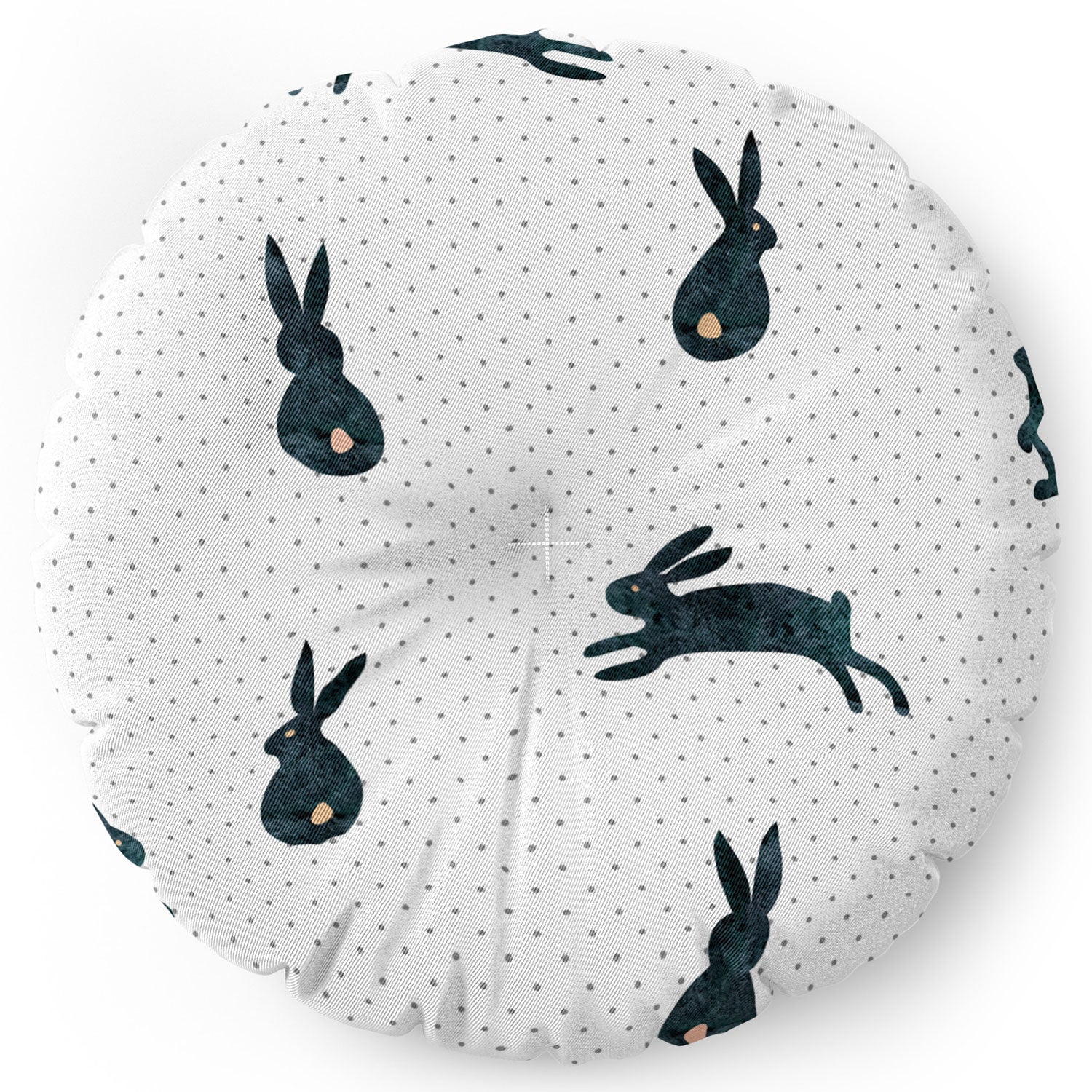 Hello Sayang Funny Bunnies Floor Pillow Round