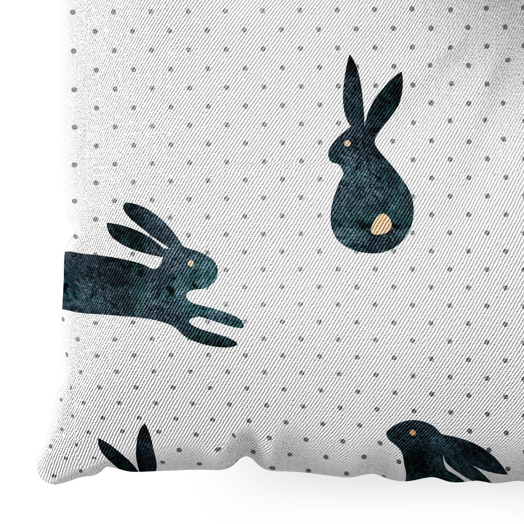 Hello Sayang Funny Bunnies Floor Pillow Square
