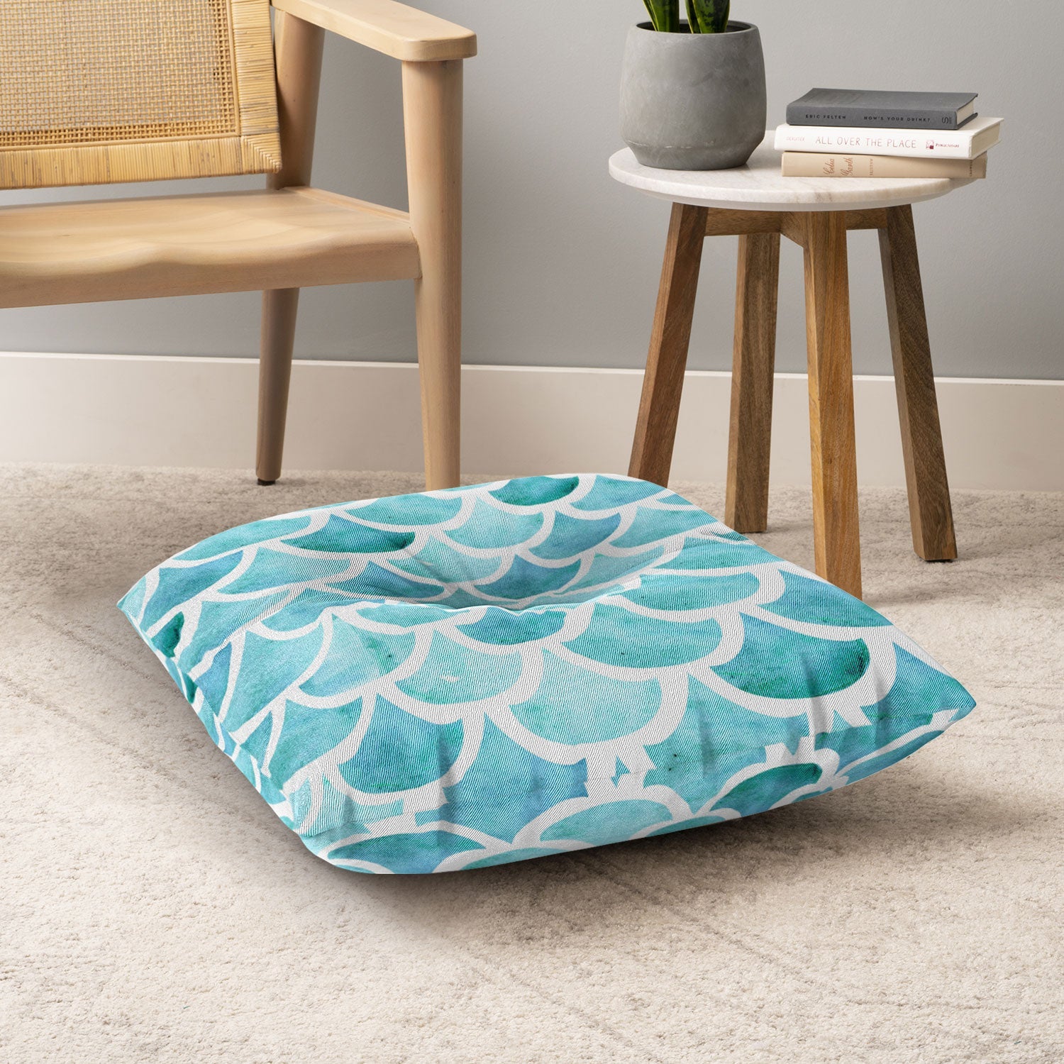 Hello Sayang La Mer Floor Pillow Square