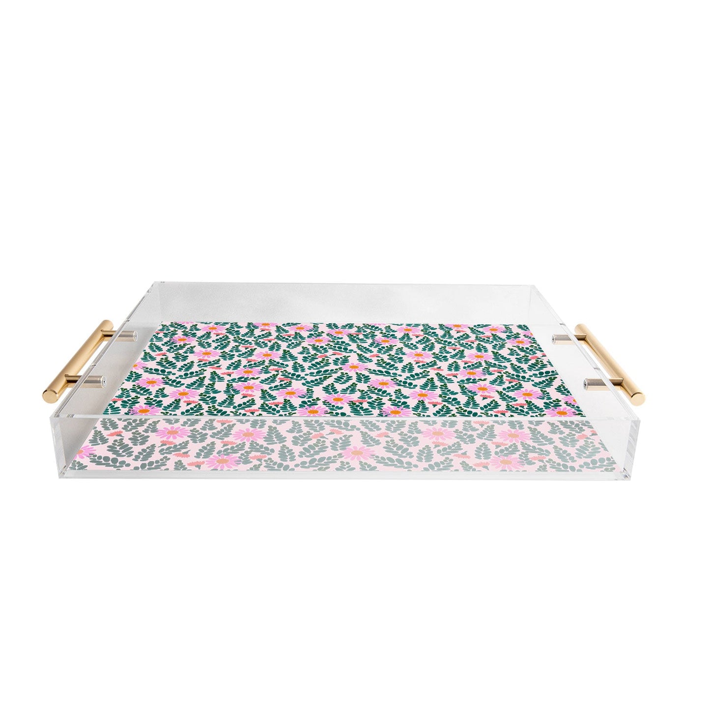 Hello Sayang Wild Daisies Pink Acrylic Tray