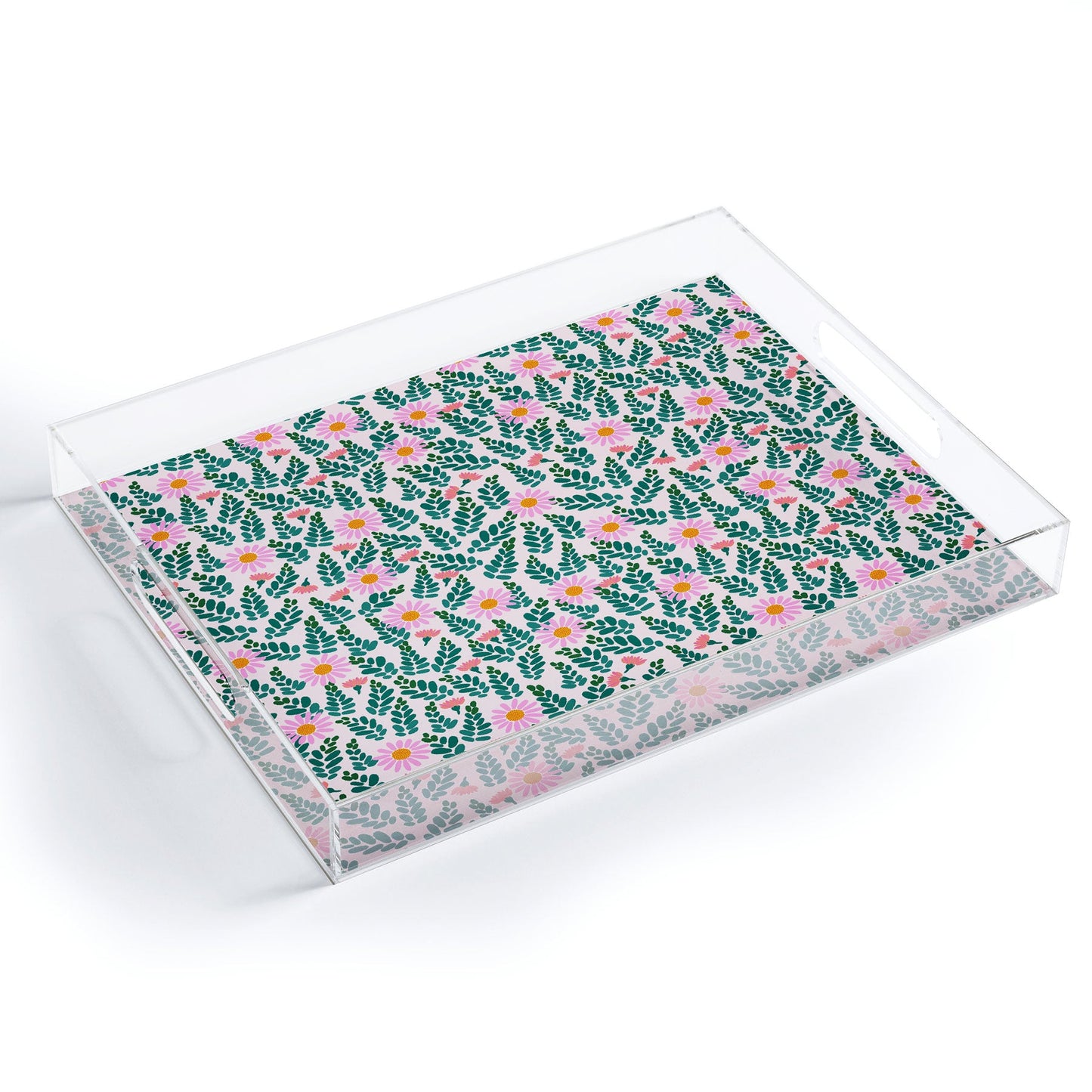 Hello Sayang Wild Daisies Pink Acrylic Tray