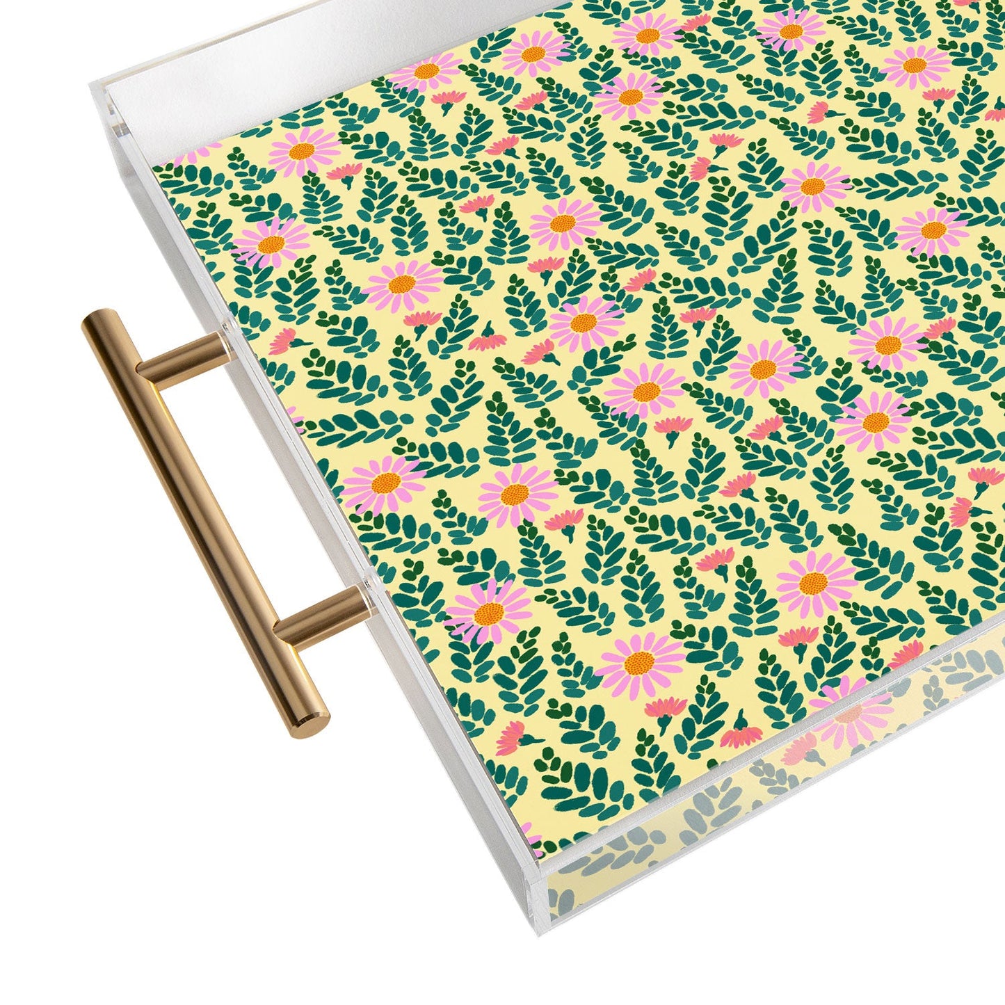 Hello Sayang Wild Daisies Yellow Acrylic Tray