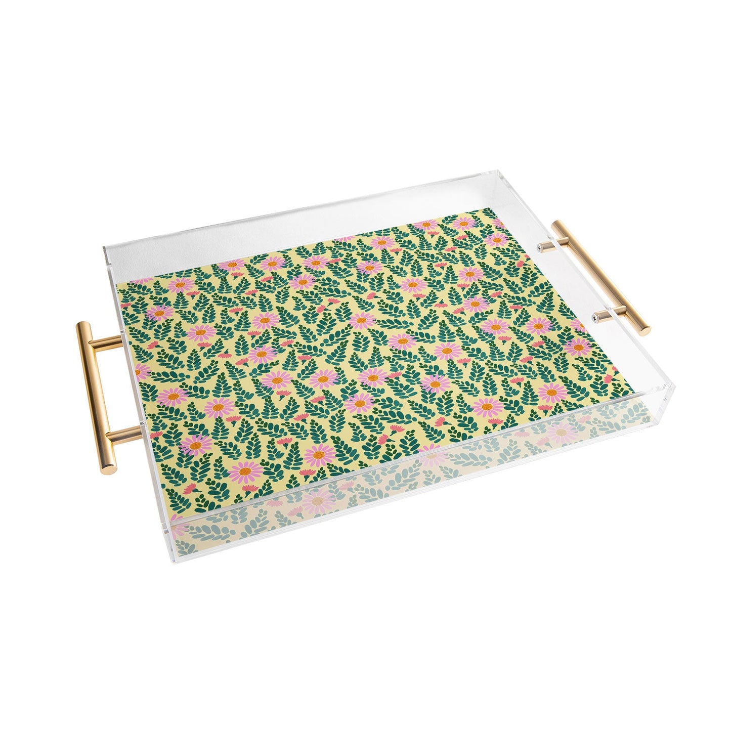 Hello Sayang Wild Daisies Yellow Acrylic Tray