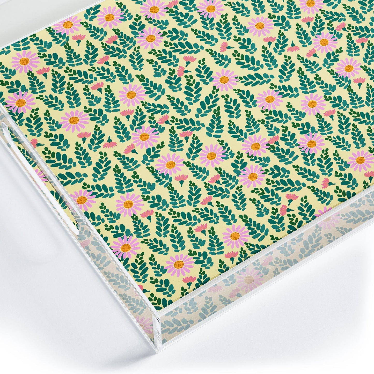 Hello Sayang Wild Daisies Yellow Acrylic Tray
