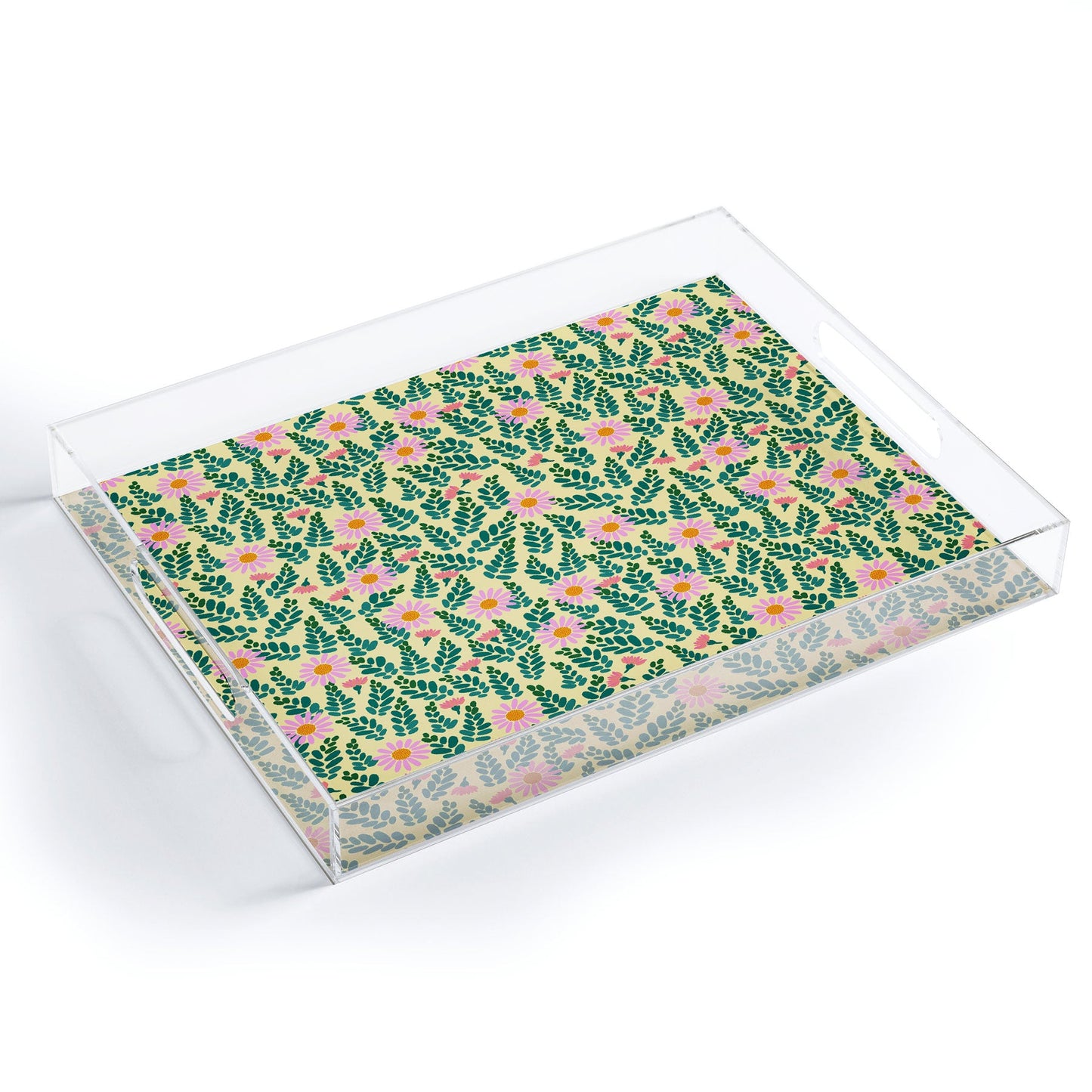 Hello Sayang Wild Daisies Yellow Acrylic Tray