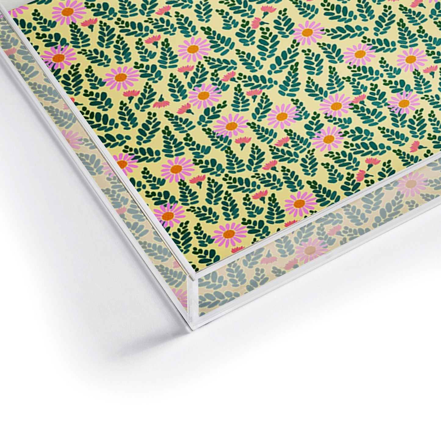 Hello Sayang Wild Daisies Yellow Acrylic Tray