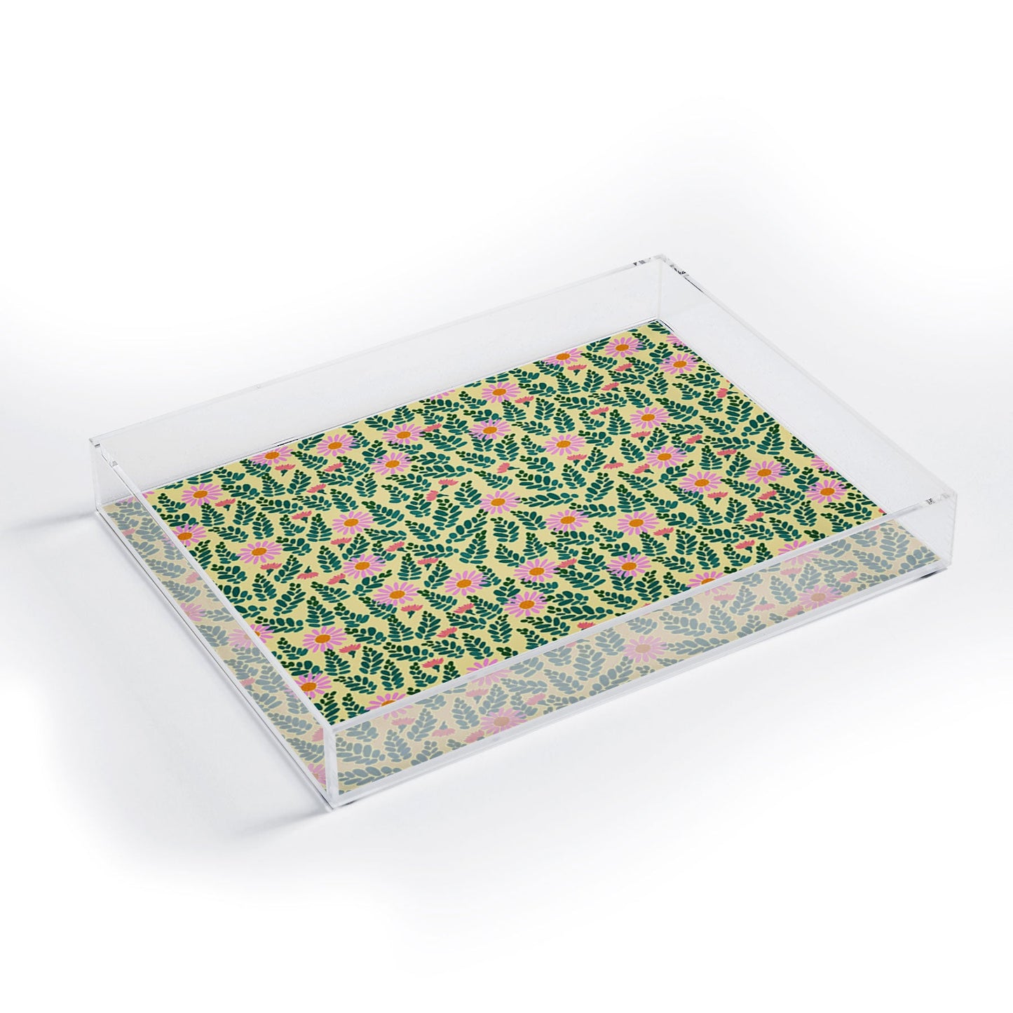 Hello Sayang Wild Daisies Yellow Acrylic Tray