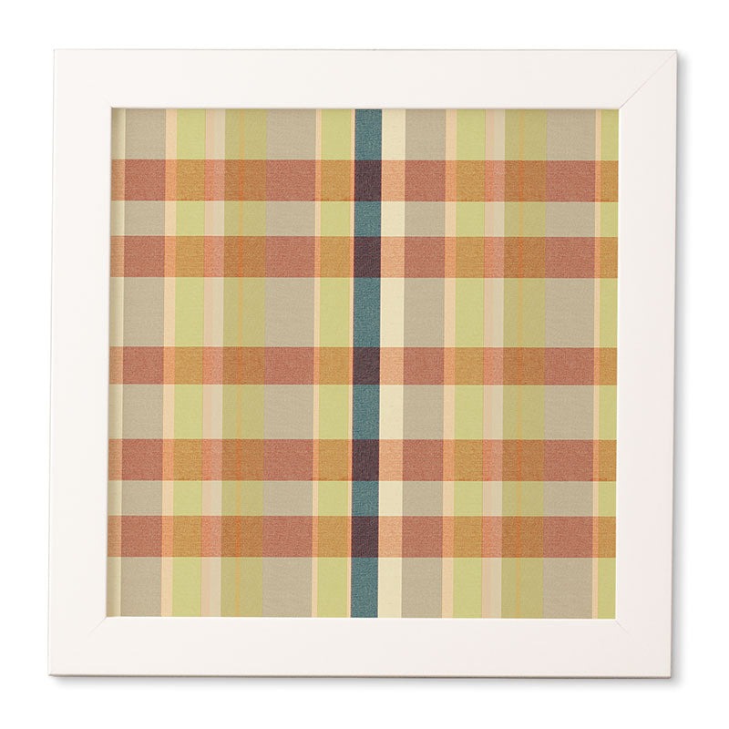 Marta Barragan Camarasa Retro Picnic Plaid Warm Tones Framed Wall Art